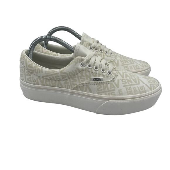 VANS Era Platform 66 Off White Marshmallow Spellout Casual Skate Men 8 Women 9.5 main image 6